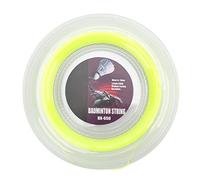 Dam Skerisi Filet de Raquette de Badminton 0,72 mm, Bobine de 200 m, Fil de Raquette Jaune Fluorescent pour l’entraînement Quotidien Amateur, Fibre multifilament à Haute durabilité avec revête