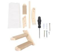 Dam Skerisi Hamac Mural pour Chats avec marches, étagères murales en Bois pour Chats, perchoir d’Angle d’Escalade avec griffoir en sisal pour Chats d’intérieur, mobilier pour Chats Gain de