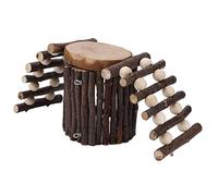 Dam Skerisi Maison pour Hamster et échelle d’Escalade, Ensemble de Plateforme avec clôture en Bois pour Petits Animaux de Compagnie, repaire en Bois de Pommier avec activités d’Escalade pour