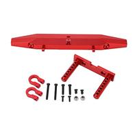 Dam Skerisi Pare-Chocs arrière en Alliage d’Aluminium pour Voiture RC, pièce de Rechange Durable pour SCX10 90046 90047 103007 MN999, Pare-Chocs de Chenille anodisé avec Trou pour Croche (Rouge)