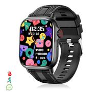 DAM Smartwatch B05 avec appels BT notifications push. Moniteur sportif et de santé. Couronne multifonction. 4x1 3x5 5 Cm. Noir
