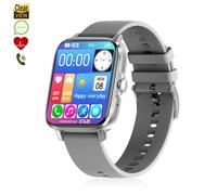 DAM Smartwatch DT102 écran haute résolution. Moniteur cardiaque ECG mode multimédia. Notifications d'APPs. 4 4x1 4x3 8 cm. Gris