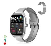 DAM Smartwatch GT4 Pro avec appels BT, notifications push. Moniteur sportif. Couronne multifonctionnelle. 4,2x1,2x5,2 Cm. Gris