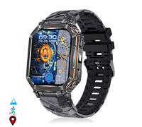 DAM Smartwatch KR92 avec appels BT GPS outils d'exploration ChatGPT et plus de 100 modes sportifs.4 3x1 3x5 9Cm. Gris Camouflage
