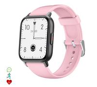 DAM Smartwatch QS16 avec thermomètre corporel. 24 modes sportifs notifications d'applications. 4 8x1x3 8 Cm. Couleur : Rose