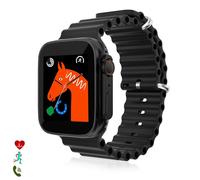 DAM Smartwatch T500 Ultra, clavier d'appel bluetooth, modes de sport et moniteur de rythme cardiaque. 4,2x0,7x4,5 Cm. Noir
