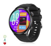 DAM Smartwatch ZW63 avec appels bluetooth, thermomètre, glucose dans le sang et couronne multifonction. 4,5x0,8x4,8 Cm. Noir