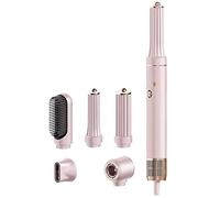 DAM Station professionnelle de beauté capillaire ionique 5 en 1 : sèche-cheveux, boucleur, lisseur. Grande puissance 1300W. Rose