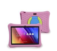 DAM Tablette Enfant Wi-FI Android 12 avec IWAWA. Écran 10" 1280 x 800 px. Allwinner A133, Arm Cortex™-A53 Quad-Core,1,7 GHz 4 Go RAM + 64 Go. Double caméra, Coque en Silicone. Couleur : Rose