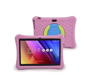 DAM Tablette Enfant Wi-FI Android 12 avec IWAWA. Écran 10" 1280 x 800 px. Allwinner A133, Arm Cortex™-A53 Quad-Core,1,7 GHz 4 Go RAM + 64 Go. Double caméra, Coque en Silicone. Couleur : Rose