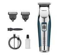 DAM Tondeuse rechargeable pour cheveux et barbe. Design ergonomique. 4,5x4x16 Cm. Couleur : Bleu
