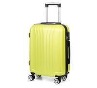 DAM Valise cabine Trolley en matériau léger en ABS de haute résistance. 4 roues doubles amovibles à 360. 57x38x20 cm. Vert