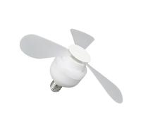 DAM Ventilateur de plafond FS-3Y-R280 de 28cm. E27, 3 vitesses et lumière LED de 7W. 28x28x12 Cm. Couleur : Blanc