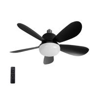 DAM Ventilateur de plafond FS-5YHX-R520 de 52 cm. Adaptateur E27, 3 vitesses et lumière LED réglable de 16 W.