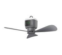 DAM Ventilateur de plafond FS-6P de 45 cm. Avec lumière LED intégrée, 4 vitesses, batterie longue durée de 12000 mAh.