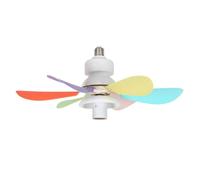 DAM Ventilateur de plafond FS-HX-DIY-520 de 52 cm. Adaptateur E27. Supporte des ampoules E27, 3 vitesses et télécommande.