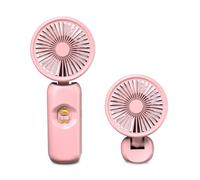 DAM Ventilateur portable FS04 avec 3 vitesses réglables et batterie rechargeable. Réglage de 180. 8x4x16 cm. Couleur : Rose