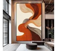 DAMAIART Large Abstract Canvas Painting Wall Art Modern Home Decoration Minimalist Ribbon Print On Canvas Contemporary Art Poster(30x50cm/Inner Frame)