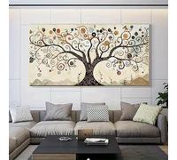 DAMAIART Large-Size Tree of Life Canvas Print Wall Art Abstract Modern Artwork Painting For Living Rooms Bedrooms Office Decor(65X130cm/Inner Frame)