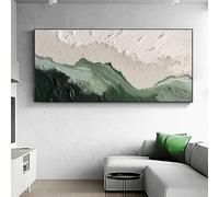 DAMAIART Minimalist Beach Abstract Wall Art Prints Large Mural Blue Ocean Wall Decor Modern Living Room Canvas Painting Decor(40x80cm/Frameless)