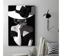 DAMAIART Peintures murales sur toile représentant des femmes, portraits de filles, œuvres d'art pour salon, salle de bain, chambre à coucher (30 x 50 cm, sans cadre)