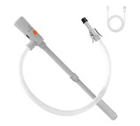 DAMAIYI Pompe De Transfert Carburant & Pompe Essence Électrique - Alimentation Double USB-C/AA, Débit 2,8 GPM, Arrêt Automatique, Tuyau 51 Pouces Téléscopique pour Jerrican, Diesel, Camionnette