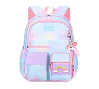 Damaiyiyi DAMAIYYYI Sac à dos Kawaii pour fille - 43,2 cm - Haute capacité - Sac à dos d'école pour filles - Joli pendentif dégradé de dessin animé - Convient pour les adolescentes et les filles - Sac