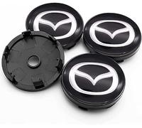 DAMALILI Auto Cache Moyeux pour Mazda 2 3 6 MX-5 MX-30 CX-3 CX-8 CX-9, 4 X 60mm, Cache de Roue Centrale Centre Roue Couvercle de Moyeu Central Accessoires de Voiture 4 pièces