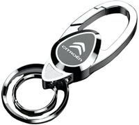 DAMALILI Porte Clef Voiture pour Citroen C4 E-C4 2022 2023, Porte Clef Voiture-Clés en Cuir Porte Clé Voiture comme Cadeau d'affaires pour Homme et Femme
