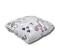 damaloo Couverture en flanelle 130 x 170 cm avec motif licorne - Couverture douillette 130 x 170 cm en flanelle - Couverture pour enfant pour canapé - Couverture douillette pour enfants - Doudou