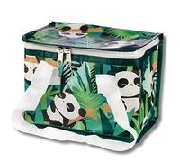 damaloo Pandabär - Petit sac isotherme pour enfant - 5 l - Pliable - Mini glacière pour voiture - Sac isotherme pour bouteilles - Sac de congélation pour les courses en déplacement