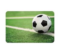 damaloo Set de table de football pour enfants - Motif football - Lavable - 43 x 28 cm - En plastique - Facile à nettoyer