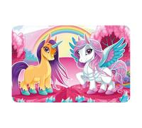 damaloo Set de table pour enfant avec motif licorne - Sets de table pour fille - En plastique - Lavable - 43 x 28 cm - Pour table à manger et loisirs créatifs