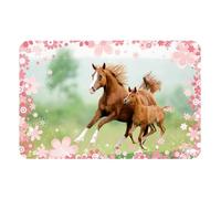 damaloo Set de table pour enfants - Sets de table lavables en plastique - Set de table pour enfants avec motif cheval - 43 x 28 cm - Sous-main pour dîner, peinture et tapis de bricolage pour filles et