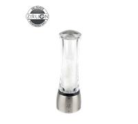 PEUGEOT - Moulin à Sel Daman u'Select 21 cm - 6 Réglages de Moutures Prédéfinies - Innovation Sel Glace, Mécanisme Zirlion - En Inox et Acryl - Fabrication Française