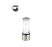 PEUGEOT - Moulin à Sel Daman u'Select 16 cm - 6 Réglages de Moutures Prédéfinies - Innovation Sel Glace, Mécanisme Zirlion - En Inox et Acryl - Fabrication Française