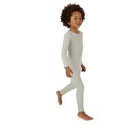 Damart - Caleçon Long Thermolactyl Côtes Molletonnées Enfant Gris Chiné Taille 6ANS
