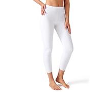 Damart - Caleçon Long Thermolactyl, côtes molletonnées Femme Blanc Taille 42-44 (M)
