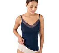 Damart - Caraco Dentelle Thermique Thermolactyl Sensitive Femme Bleu Taille 42-44 (M)