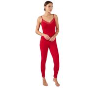 Damart - Caraco Dentelle Thermique Thermolactyl Sensitive Femme Rouge Taille 42-44 (M)