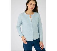 Damart - Cardigan maille perlée mélange alpaga - Bleu Arctique 54/56