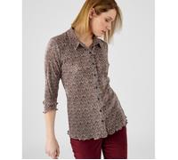 Damart - Chemisier plissé manches 3/4 - Gris Fleuri 38/40