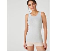 Damart - Débardeur Fine côte Thermolactyl Femme Gris Chiné Taille 54-56 (XXL)