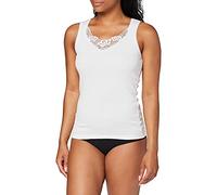 Damart - Débardeur Guipure Thermolactyl, Col V, Blanc, 58-60 (3XL)