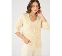 Damart - Gilet maille ajourée - Ivoire 54/56