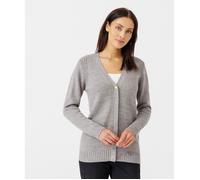 Damart - Gilet uni boutonné - Gris Chiné Clair 38/40