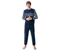 Damart Homme Thermolactyl Molleton Ensemble De Pyjama, Bleu Marine Rayé, L EU