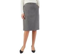 Damart - Jupe Droite Enfilable Boucle Fantaisie pour Femme, Coupe Standard, Gris chiné, 50