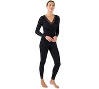 Damart - Legging Long Dentelle Thermique Thermolactyl Sensitive Femme Noir Taille 42-44 (M)