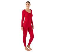 Damart - Legging Long Dentelle Thermique Thermolactyl Sensitive Femme Rouge Taille 42-44 (M)